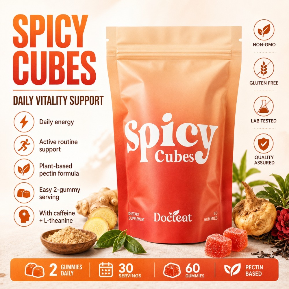 Docteat Spicy Cubes Gummies 60 - Green Herbal Wellness recensie en prijs